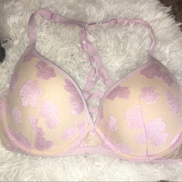 VS PINK Lace Cage Back Strappy Bra - Picture 2 of 6